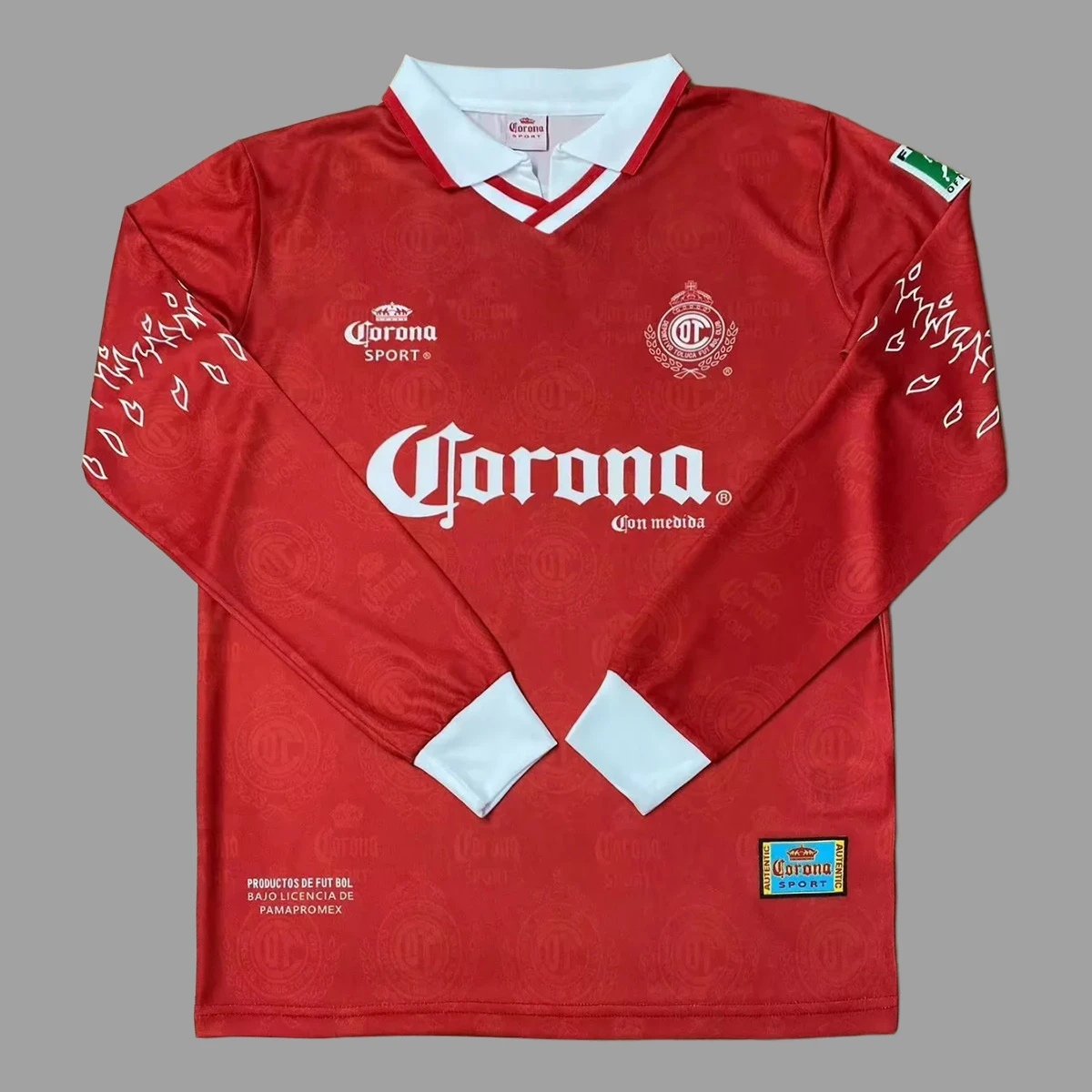 97/98 Toluca Home Long Sleeve Retro Soccer Jersey