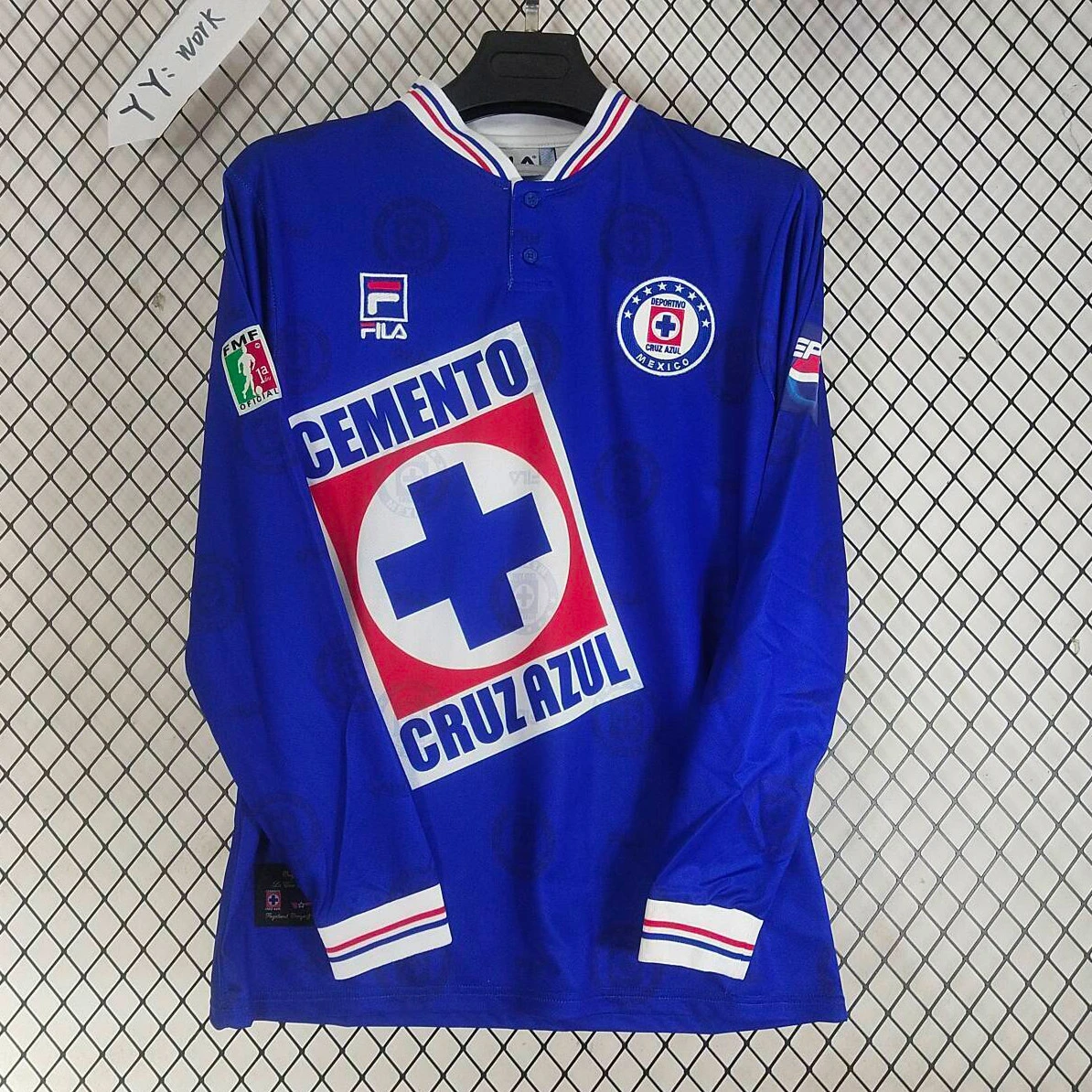 97/98 Cruz Azul Home Long Sleeve Retro Soccer Jersey