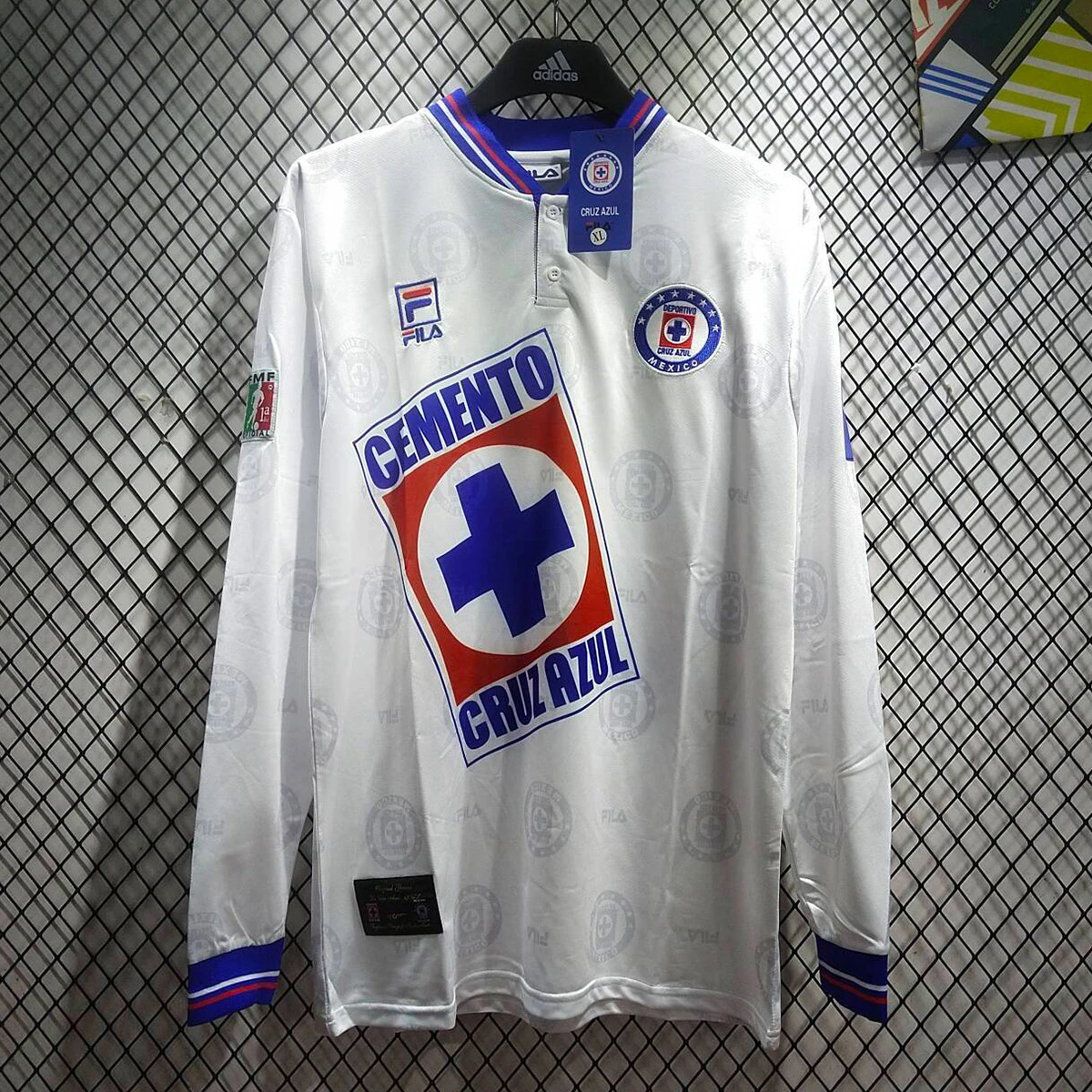 97/98 Cruz Azul Away Long Sleeve Retro Soccer Jersey