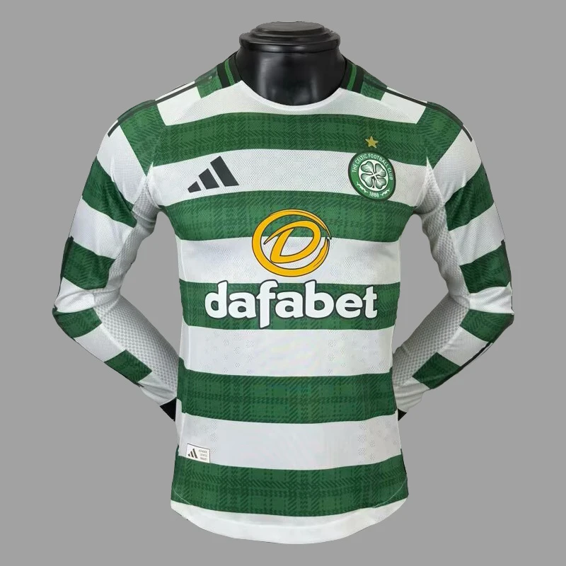 25/26 Celtic Home Long Sleeve Player Version Soccer Jersey