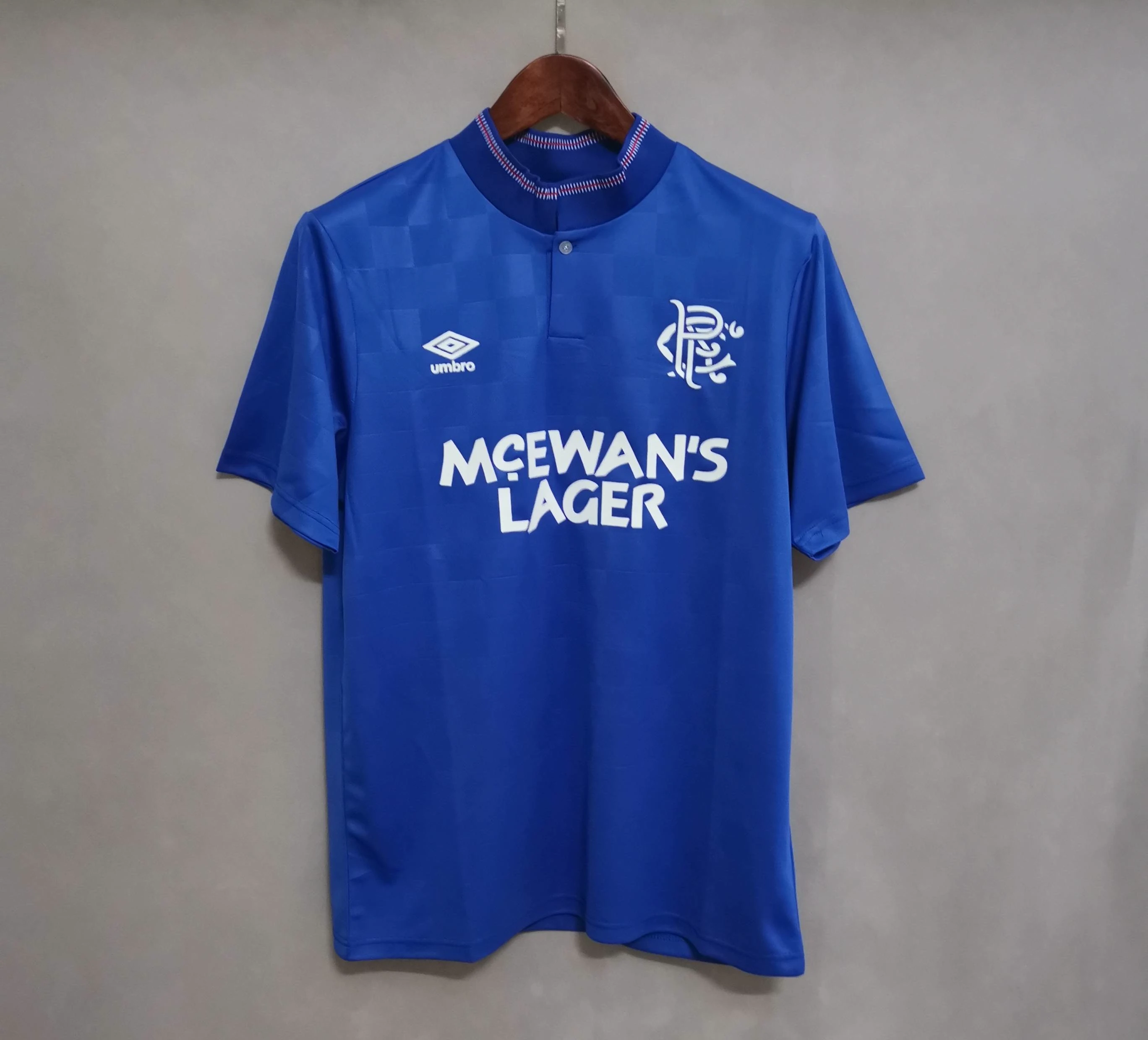 87/90 Rangers Home Retro Soccer Jersey