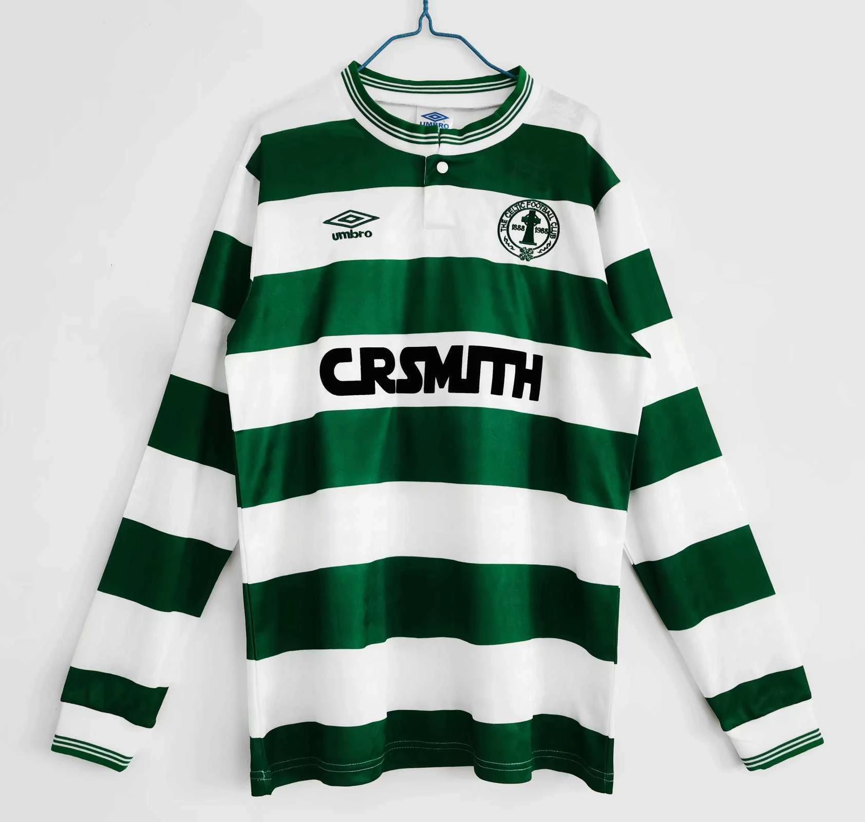 87/89 Celtic Home Long Sleeve Retro Soccer Jersey