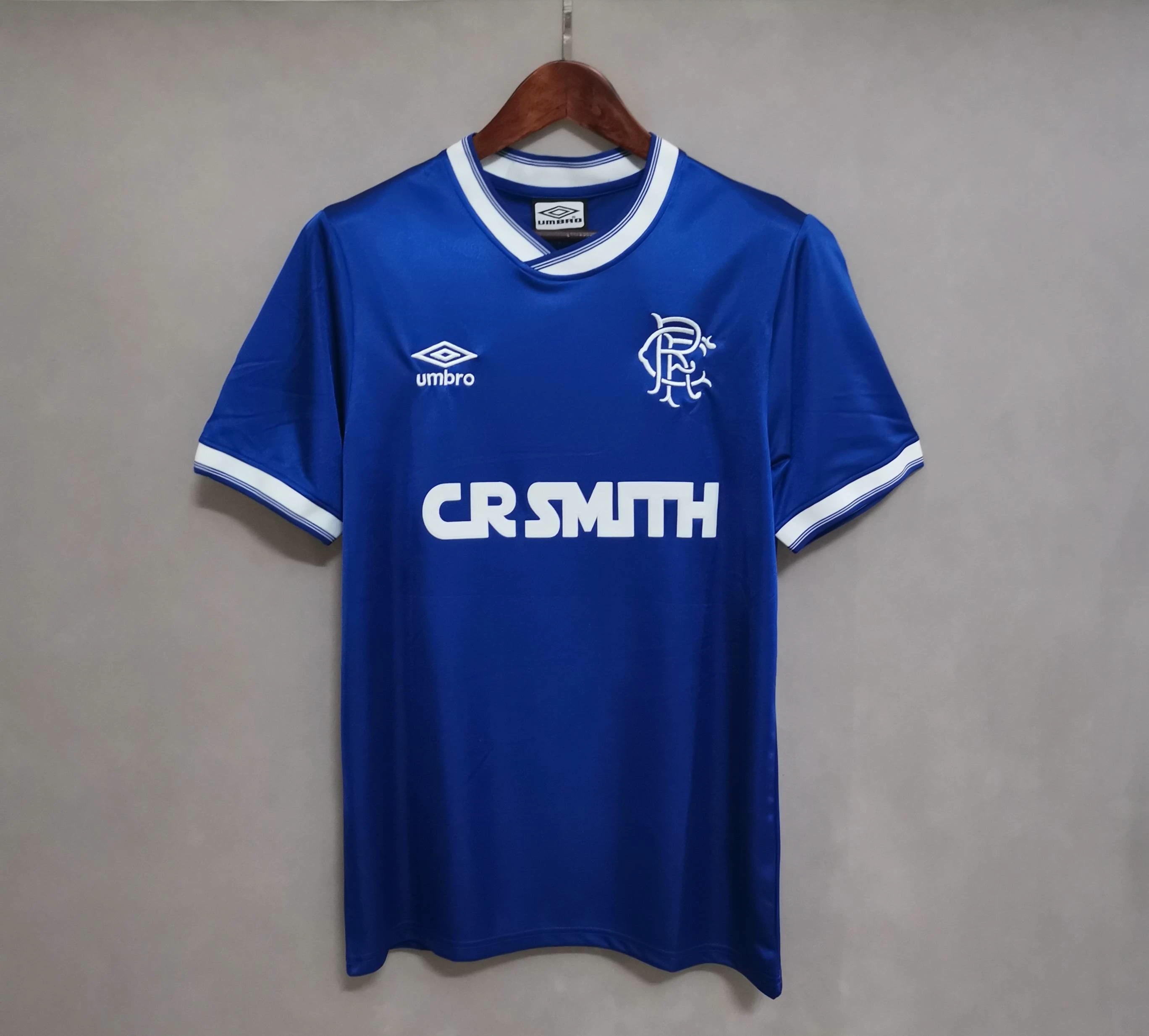 84/87 Rangers Home Retro Soccer Jersey
