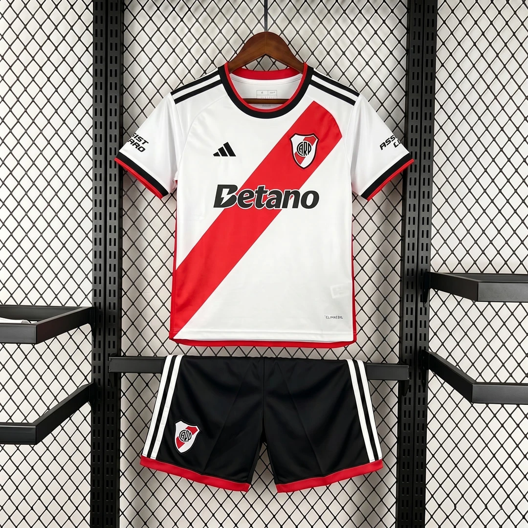 2027 River Plate Home Kids Soccer Jersey Size 16-28