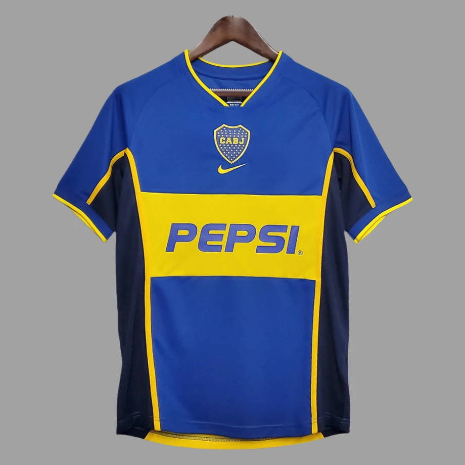02/03 Boca Juniors Home Retro Soccer Jersey