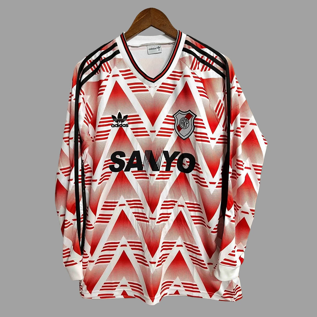 92/93 River Plate Away Long Sleeve Retro Soccer Jersey