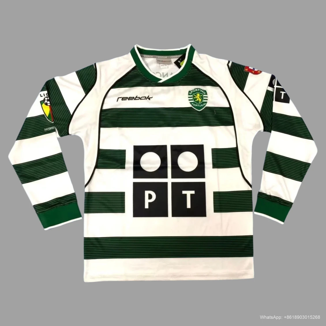 02/03 Lisbon Home Long Sleeve Retro Soccer Jersey