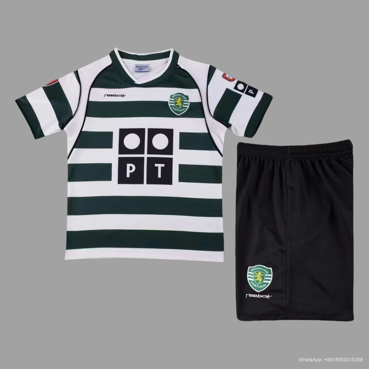 02/03 Lisbon Home Kids Retro Soccer Jersey Size 16-28