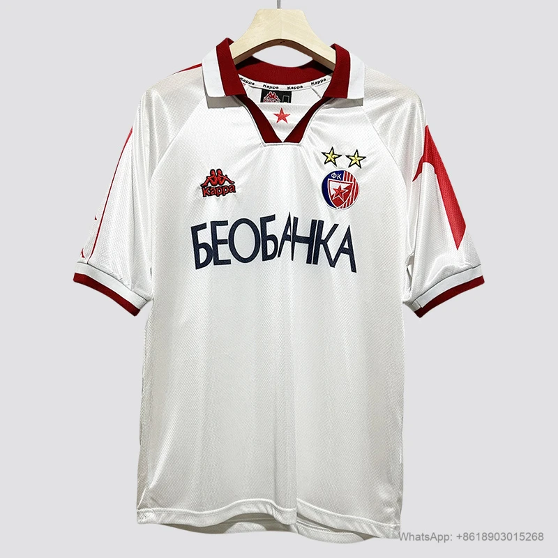 95/97 Red Star Belgrade away retro soccer jersey size S-2XL