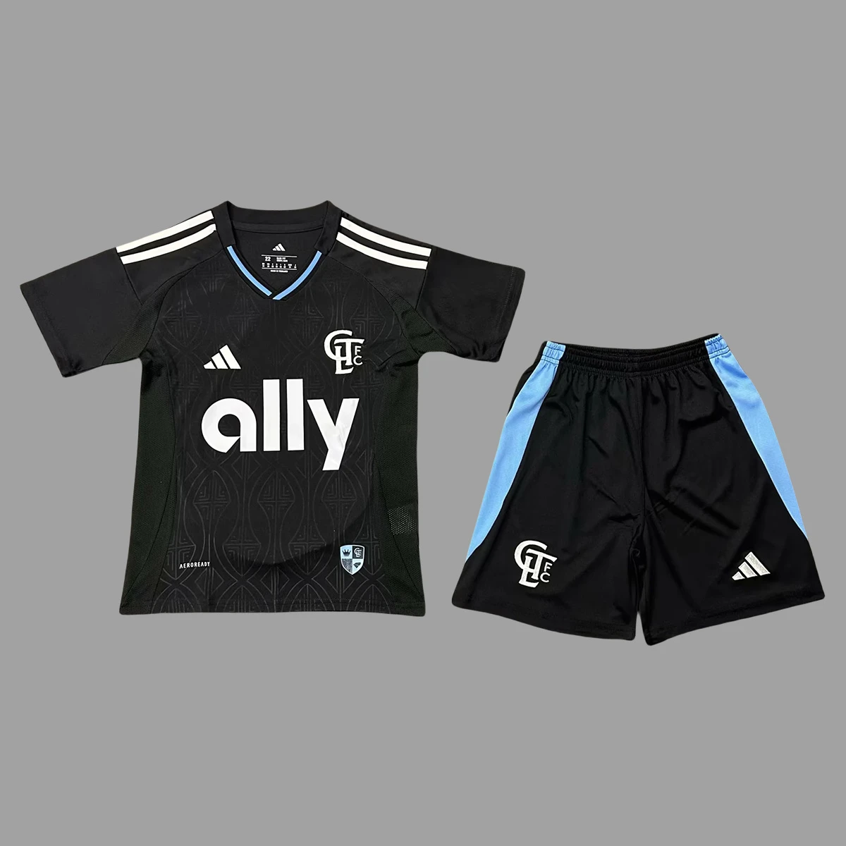 2025 Charlotte FC Away Kids Soccer Jersey Size 16-28
