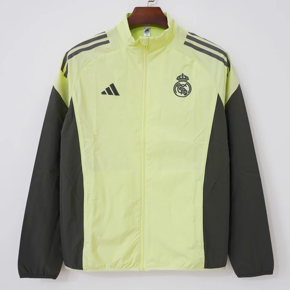 25/26 Real Madrid Fluorescent Green Windbreaker