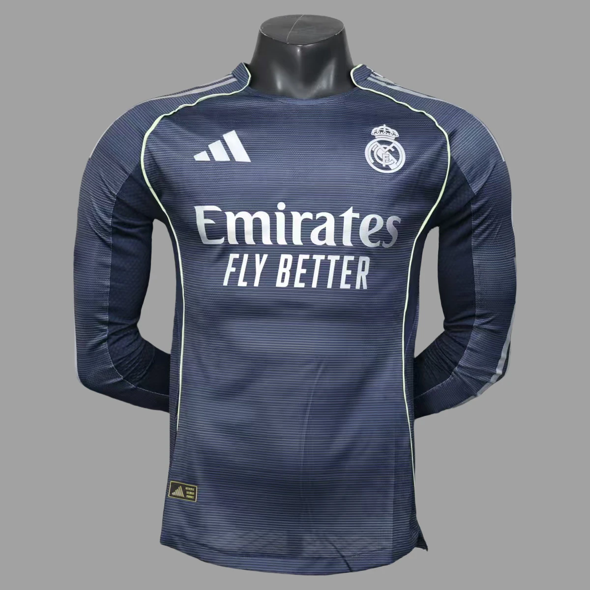 25/26 Real Madrid Away Long Sleeve Player Version Soccer Jersey