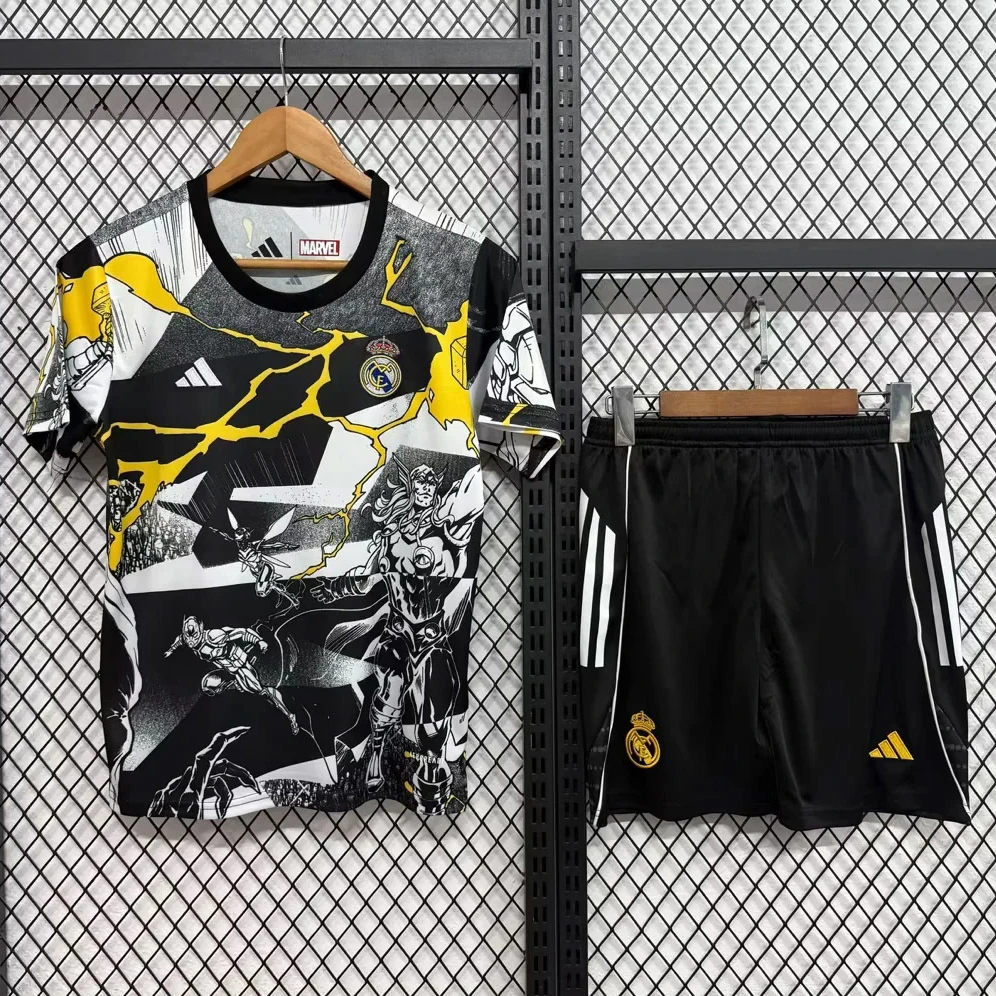 25/26 Real Madrid Avengers Pre-Match Kids Jersey Size 16-28