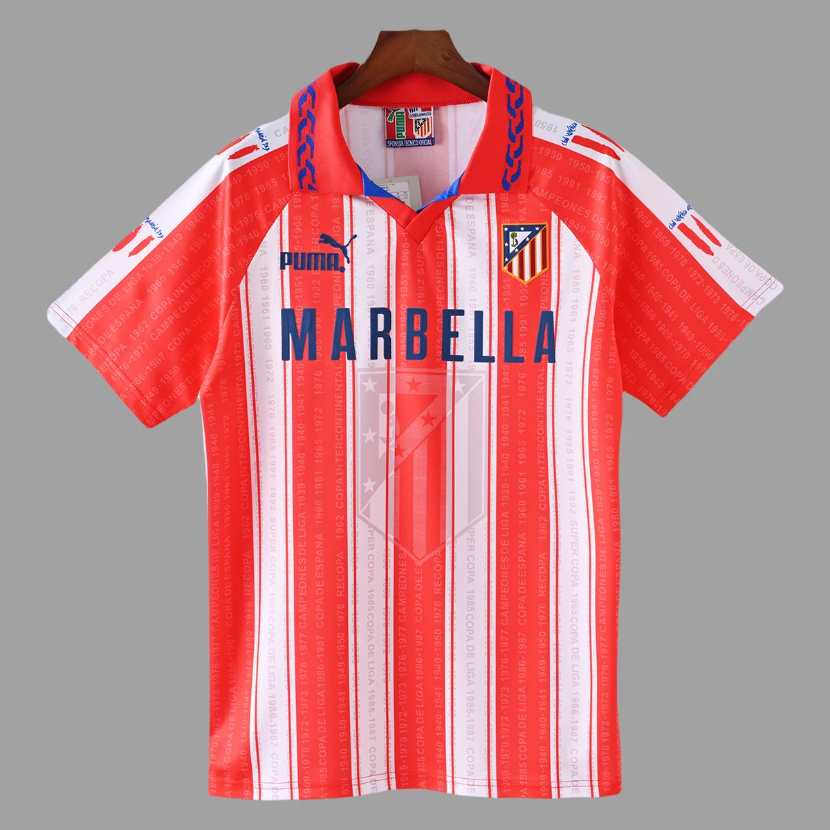 95/96 Atletico Madrid Home Retro Soccer Jersey