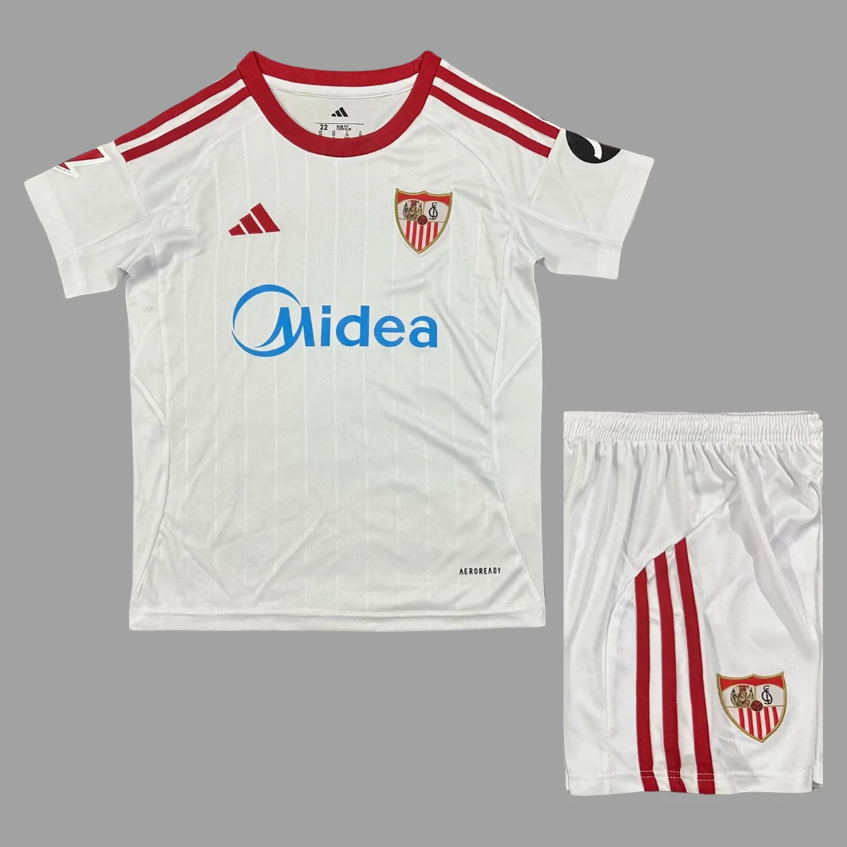 25/26 Sevilla Home Kids Soccer Jersey Size 16-28