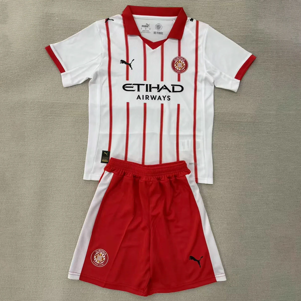 25/26 Girona Home Kids Soccer Jersey Size 16-28