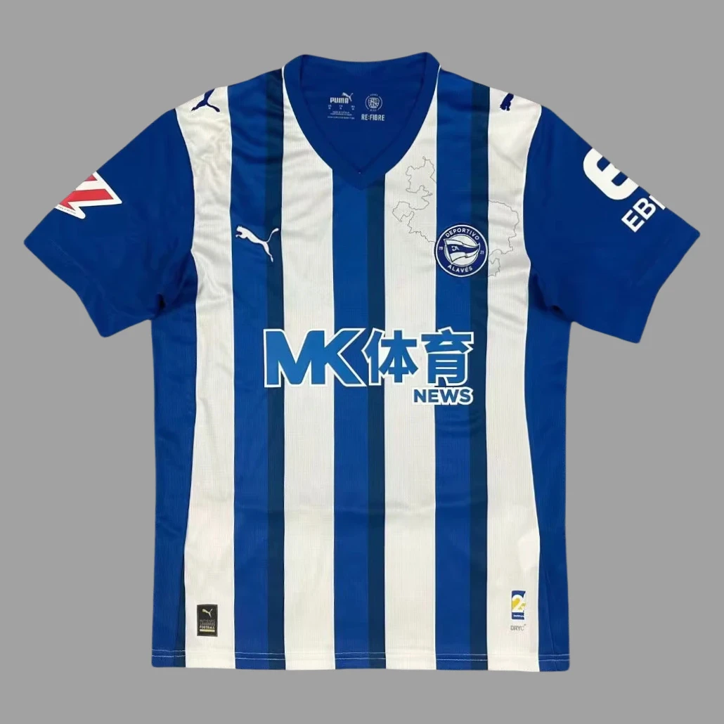 25/26 Alaves Home Soccer Jersey