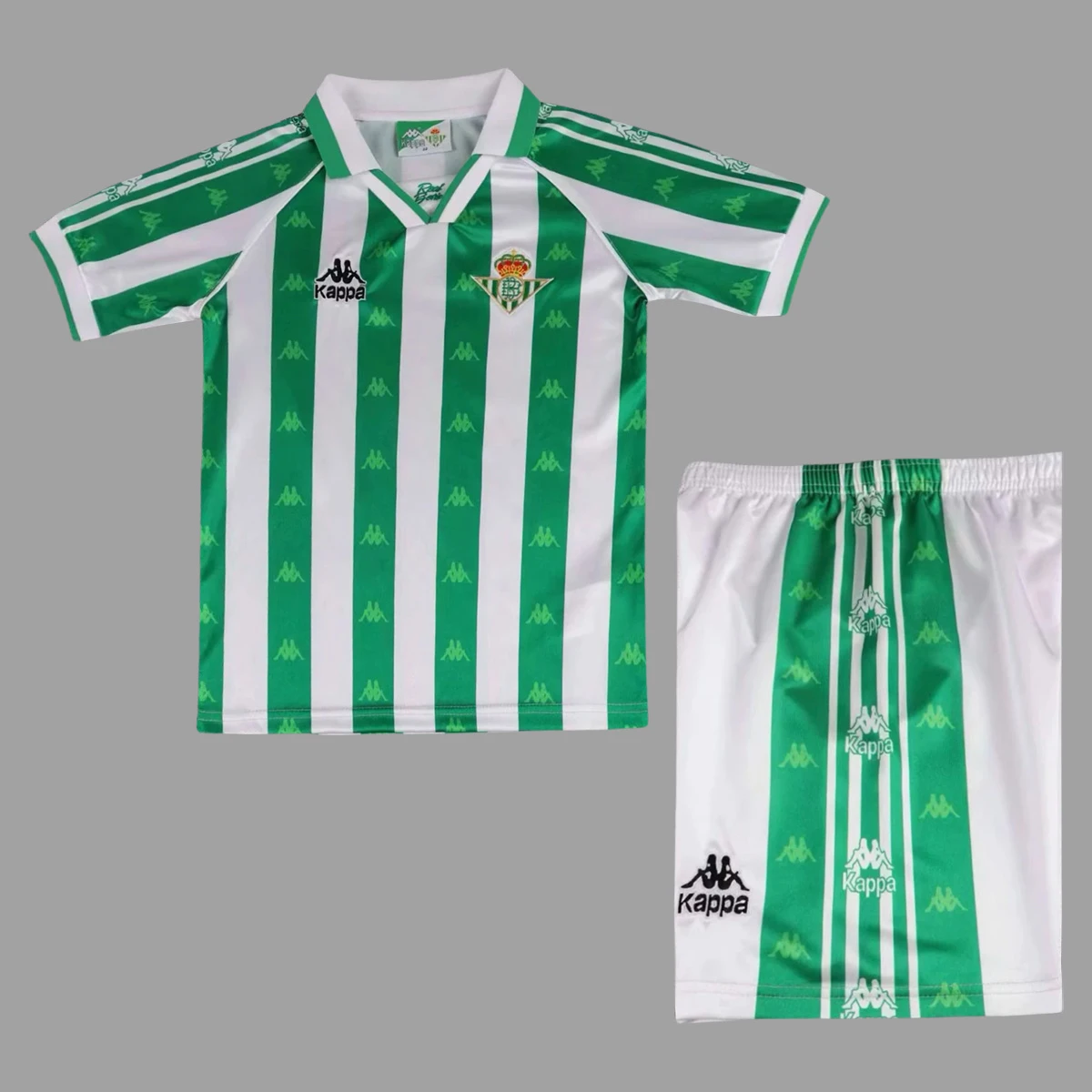 95/96 Real Betis Home Kids Retro Soccer Jersey Size 16-28