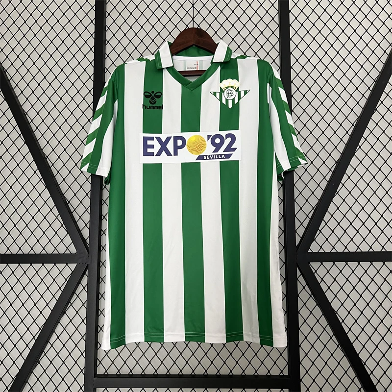 88/89 Real Betis Home Retro Soccer Jersey