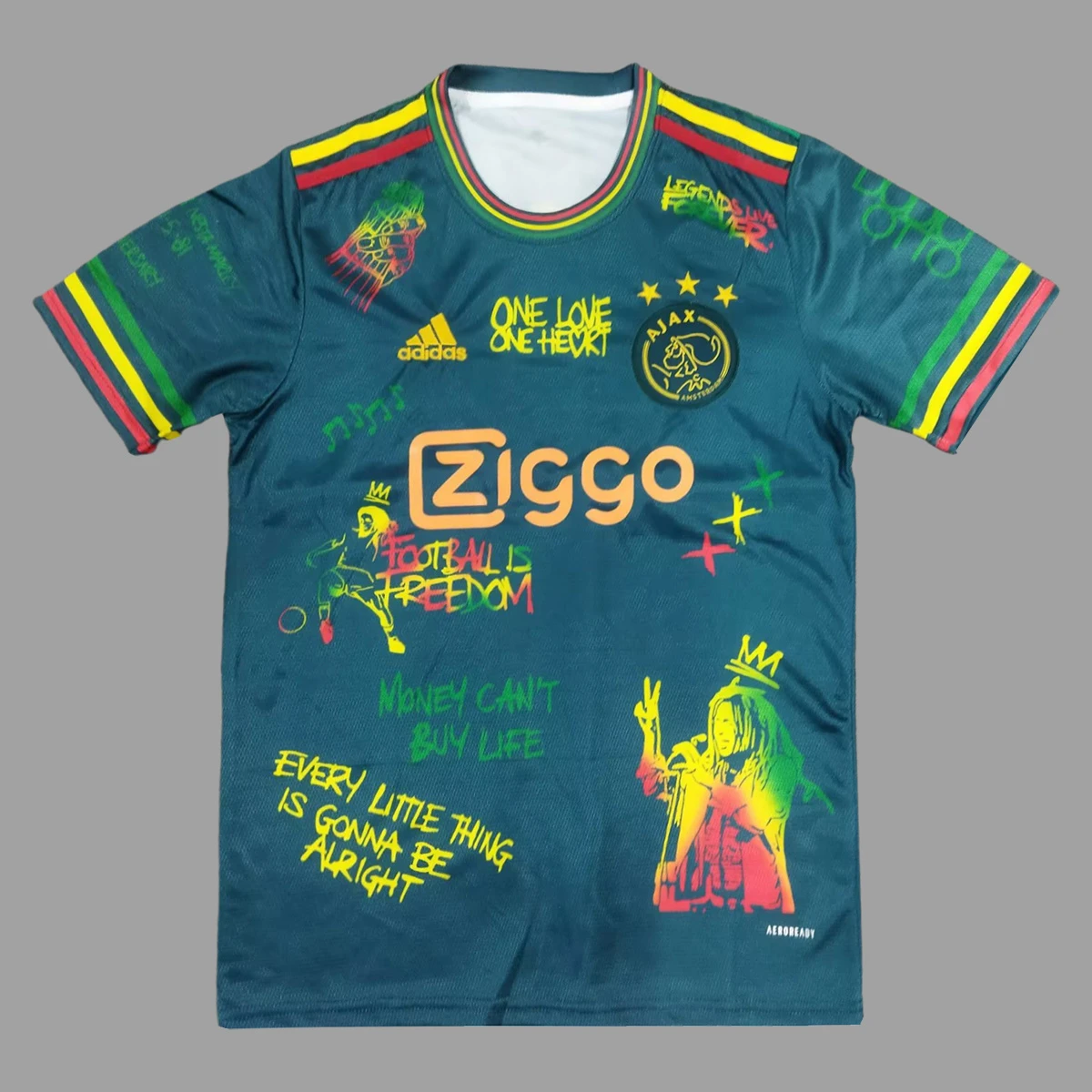 25/26 Ajax Bob Marley Green Soccer Jersey