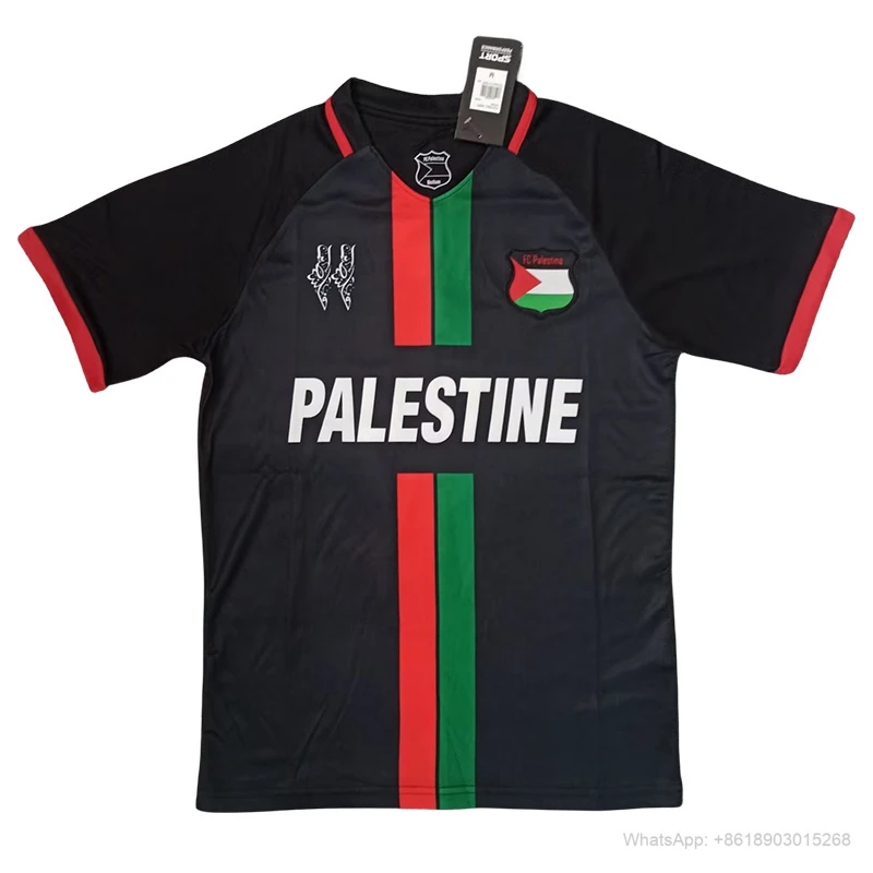 23/24 Palestino Deportivo away black jersey yupoo