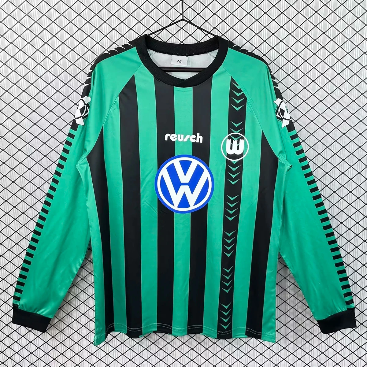 94/96 Wolfsburg Away Long Sleeve Retro Soccer Jersey