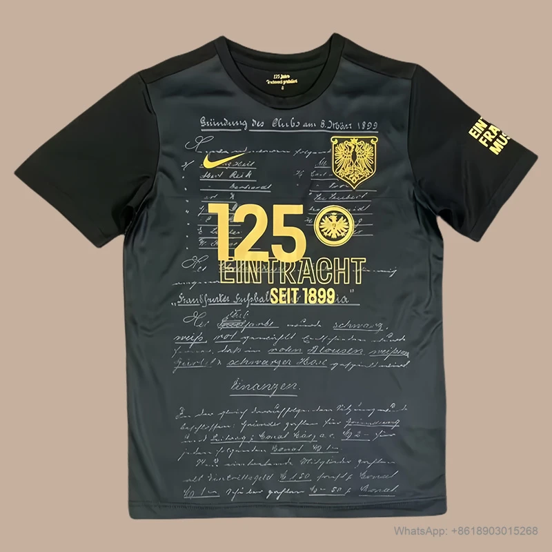2024 Frankfurt 125 years black soccer jersey