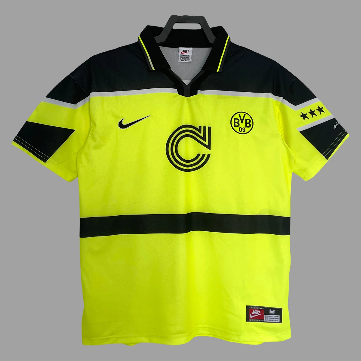 96/97 Dortmund Champions Final Home Retro Soccer Jersey