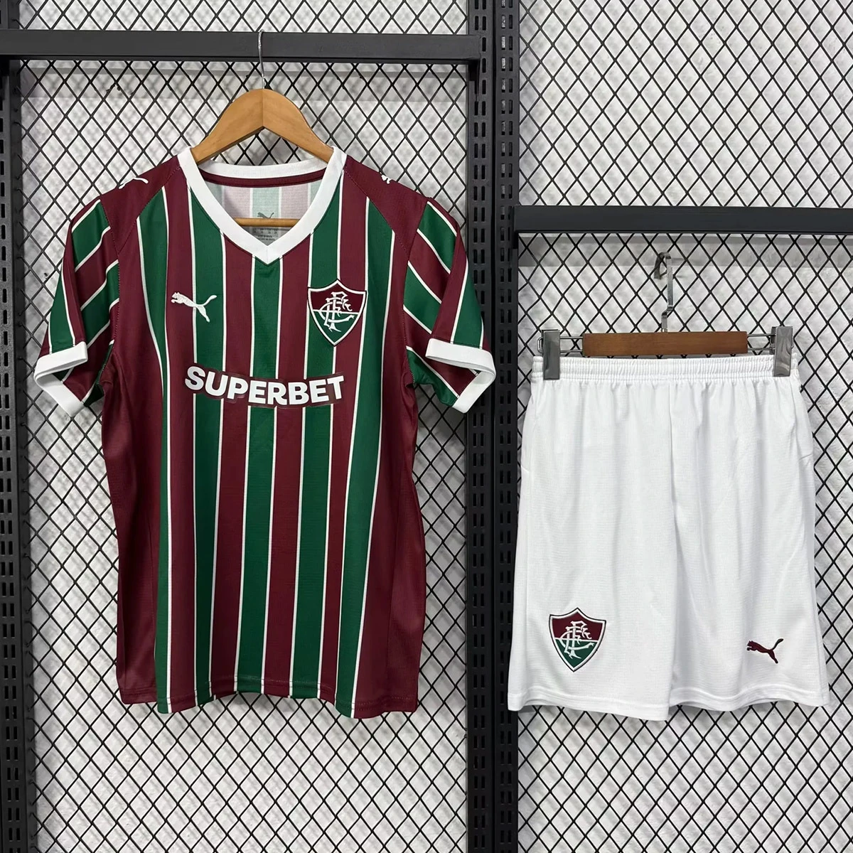 2026 Fluminense Home Kids Soccer Jersey Size 16-28