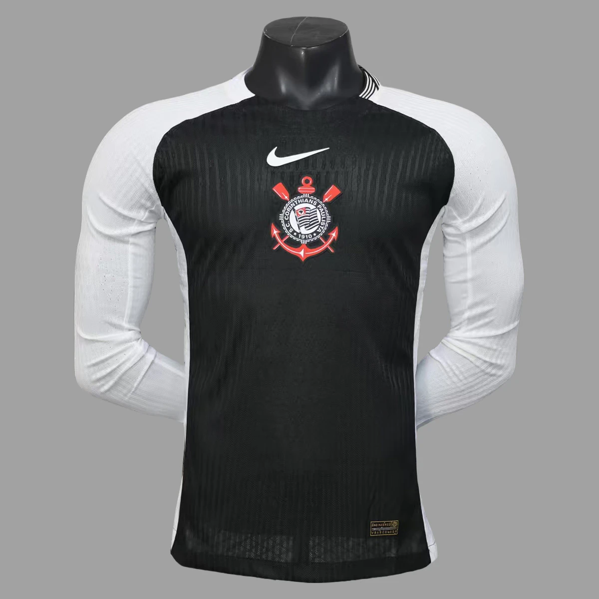2025 Corinthians Away Player Version Long Sleeve Soccer Jersey