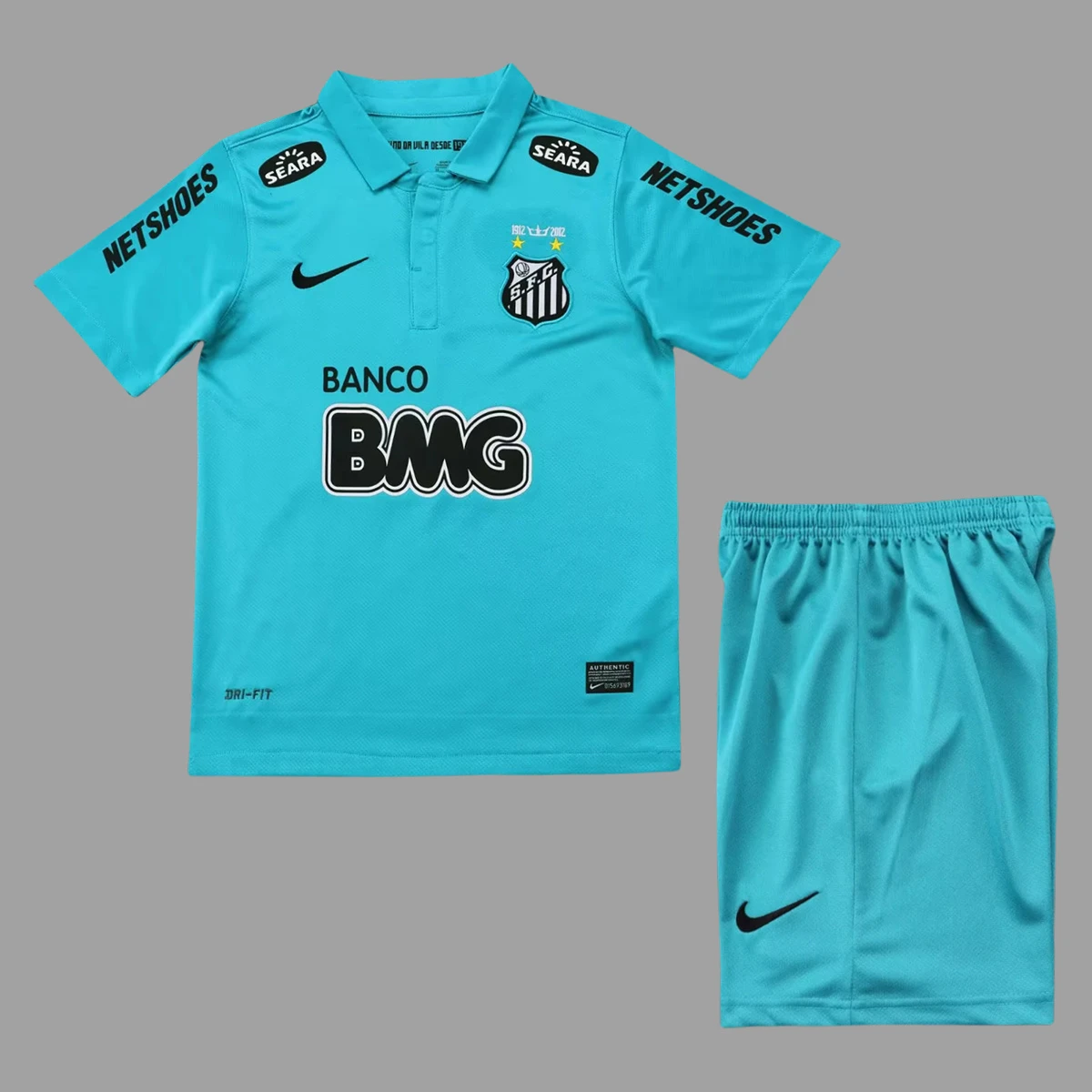 2012 Santos Third Kids Retro Soccer Jersey Size 16-28