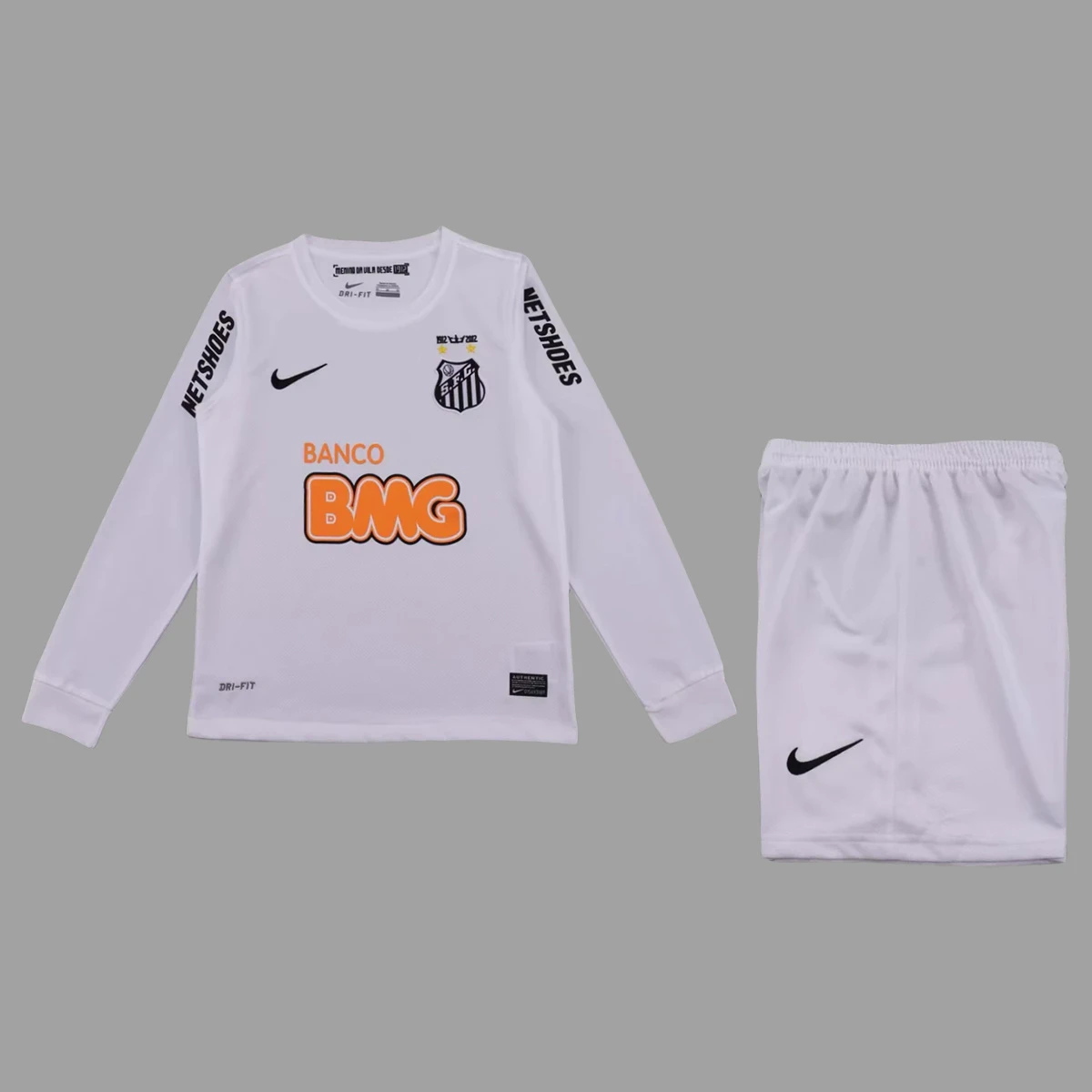 2012 Santos Home Kids Long Sleeve Retro Soccer Jersey Size 16-28
