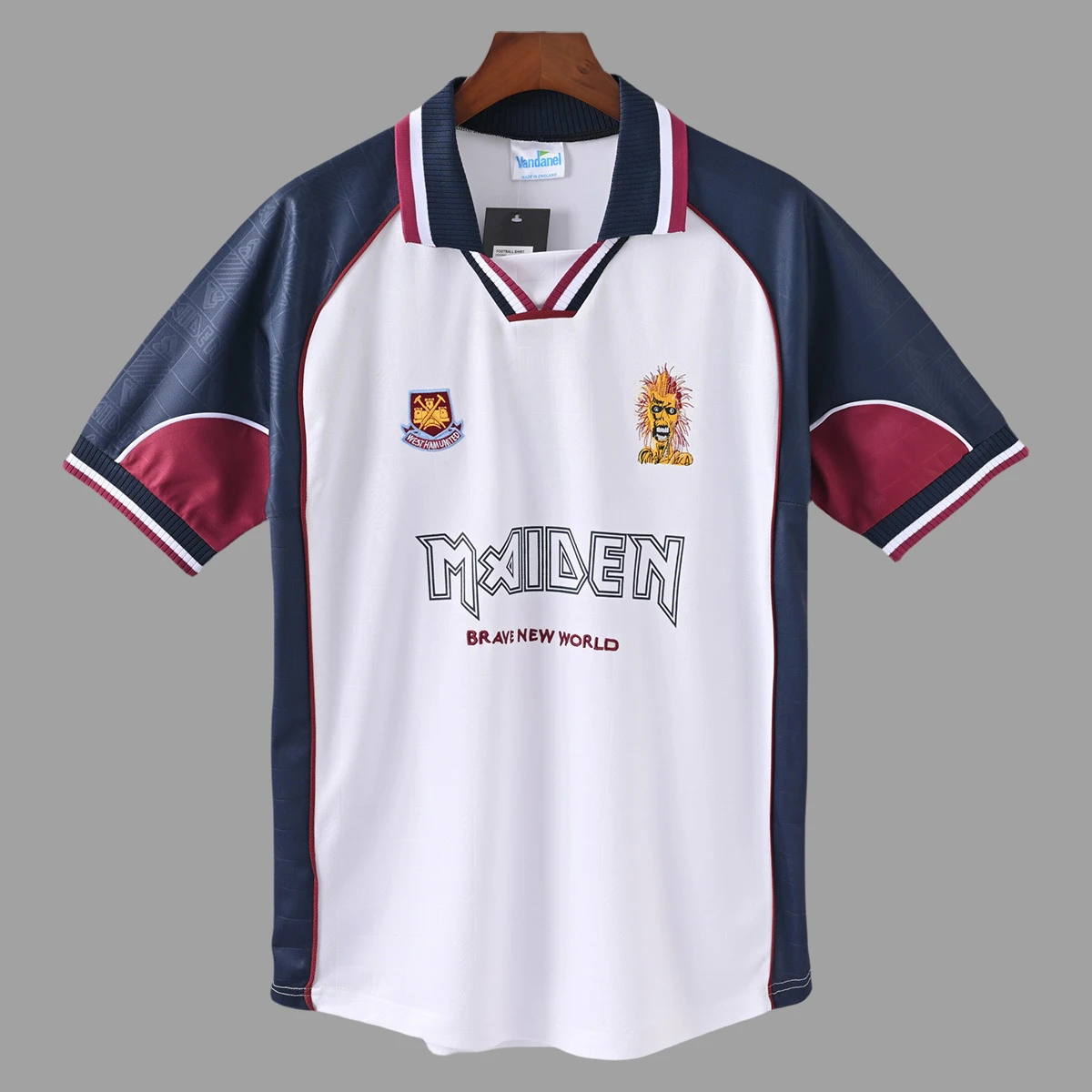 99/01 West Ham United Away × Iron Maiden Retro Soccer Jersey