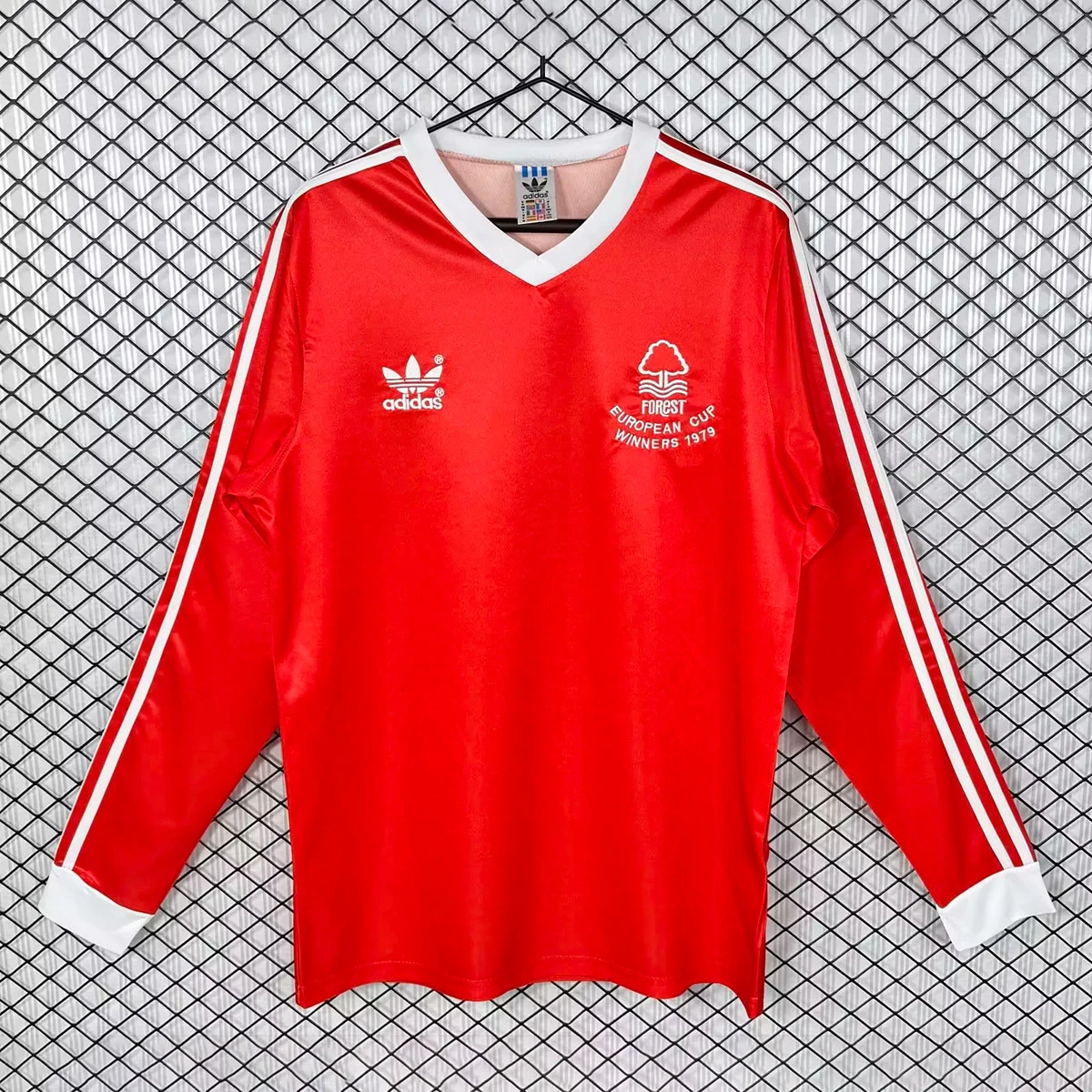77/80 Nottingham Forest Home Long Sleeve Retro Soccer Jersey