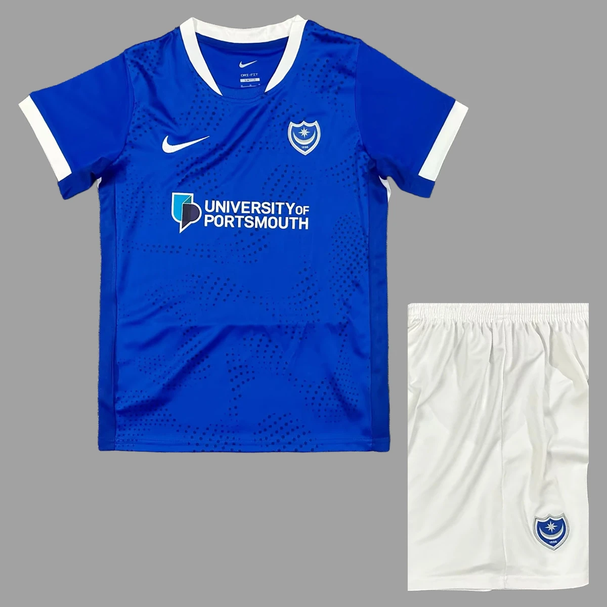 25/26 Portsmouth Home Kids Soccer Jersey Size 16-28