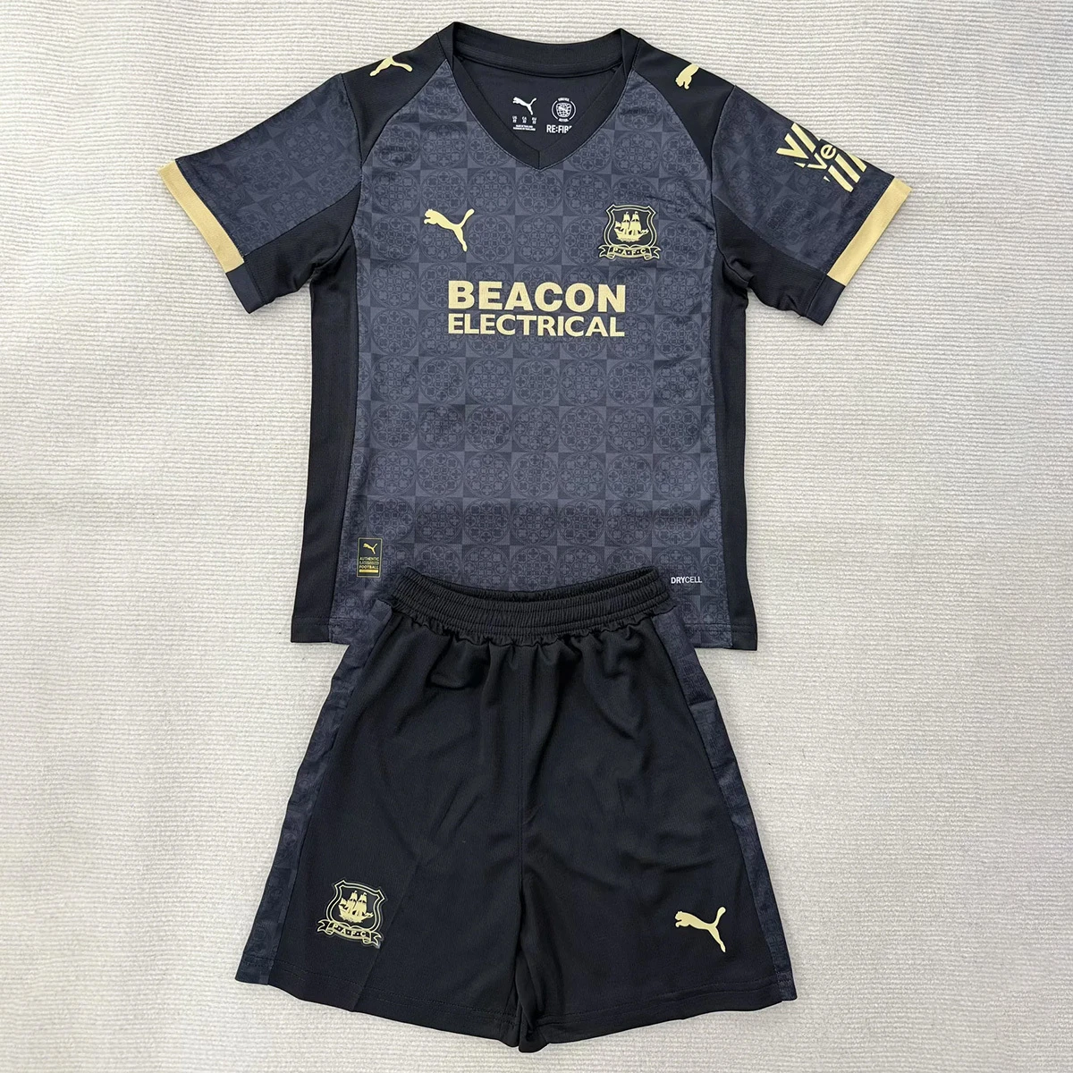 25/26 Plymouth Argyle Away Kids Soccer Jersey Size 16-28