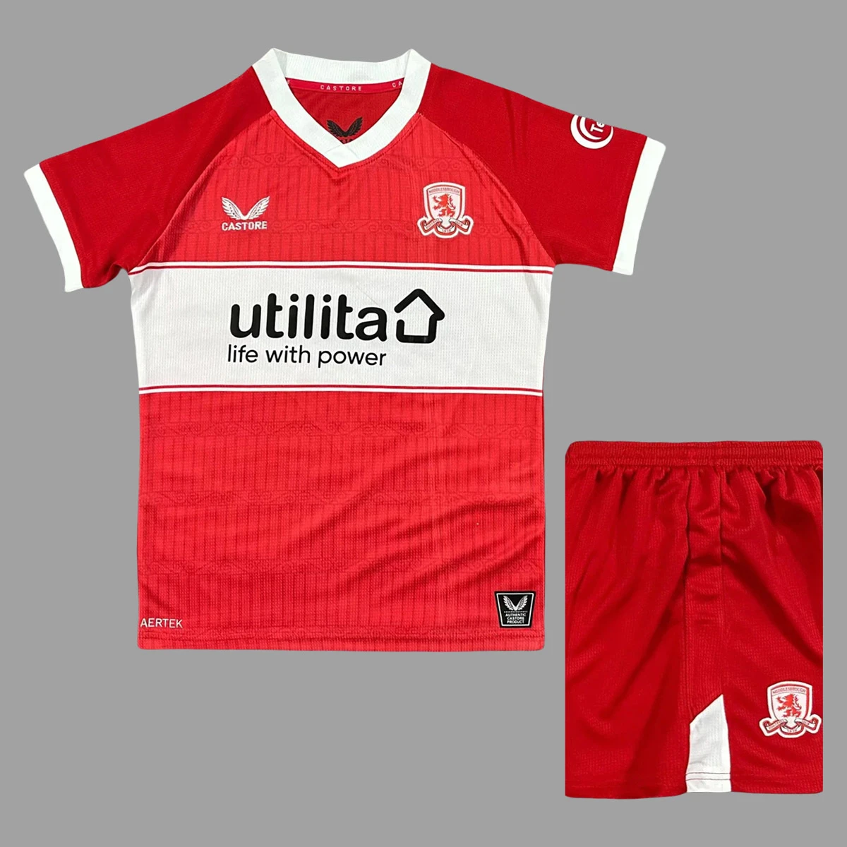 25/26 Middlesbrough Home Kids Soccer Jersey Size 16-28