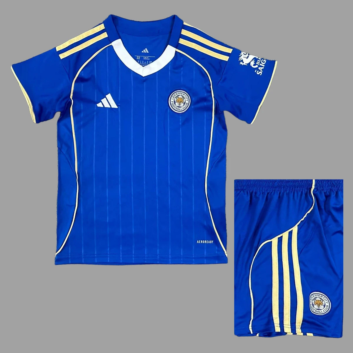 25/26 Leicester City Home Kids Soccer Jersey Size 16-28