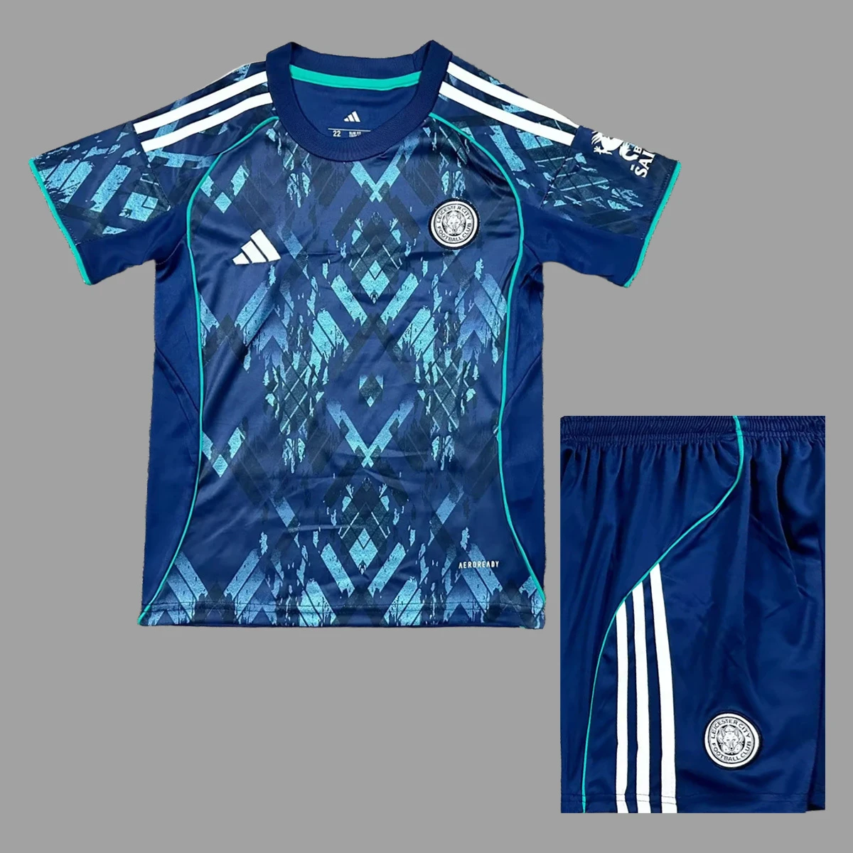 25/26 Leicester City Away Kids Soccer Jersey Size 16-28