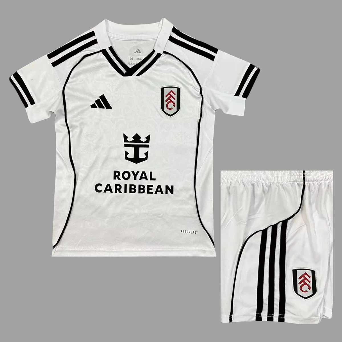 25/26 Fulham Home Kids Soccer Jersey Size 16-28