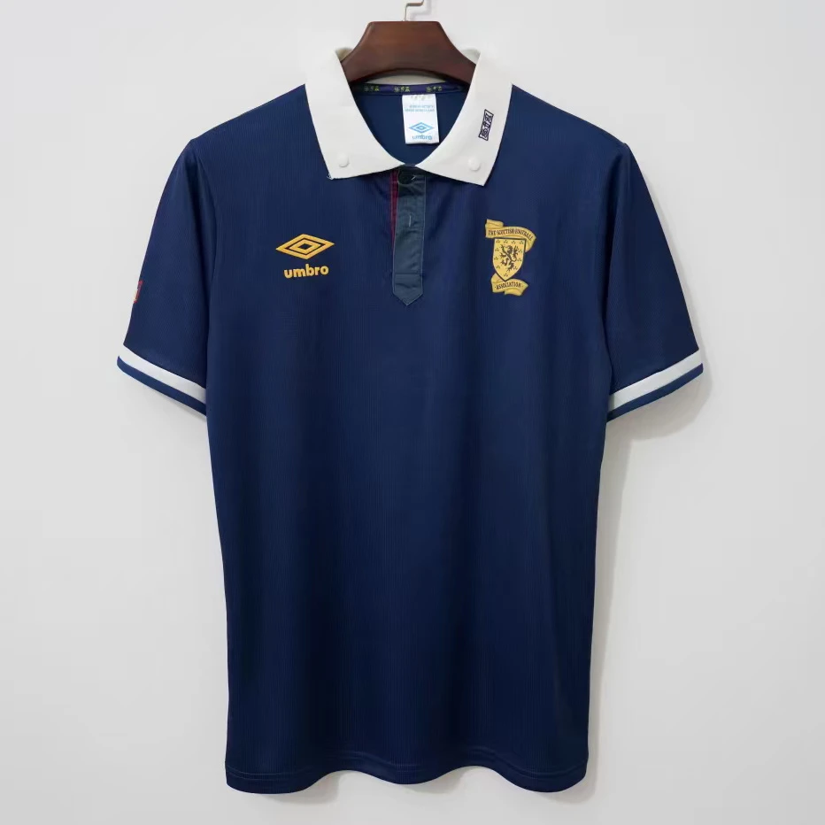 1990 Scotland Home Retro Soccer Jersey