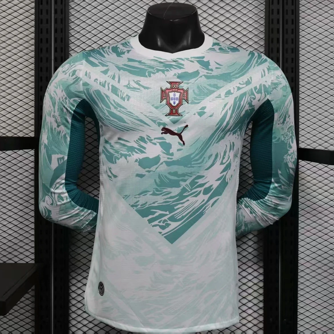 2026 Portugal Away Long Sleeve Player Version Soccer Jersey