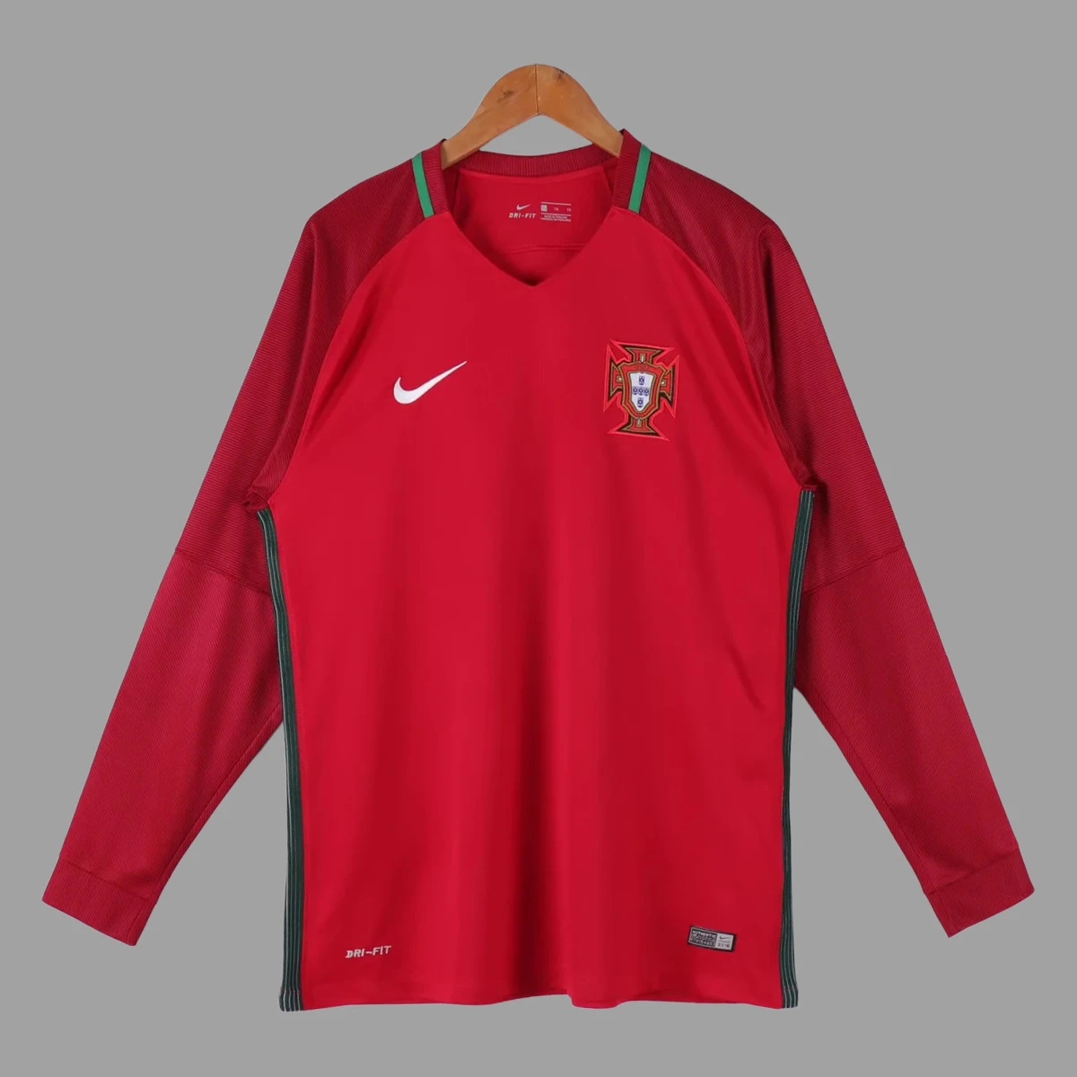 2016 Portugal home long sleeve Retro soccer jersey