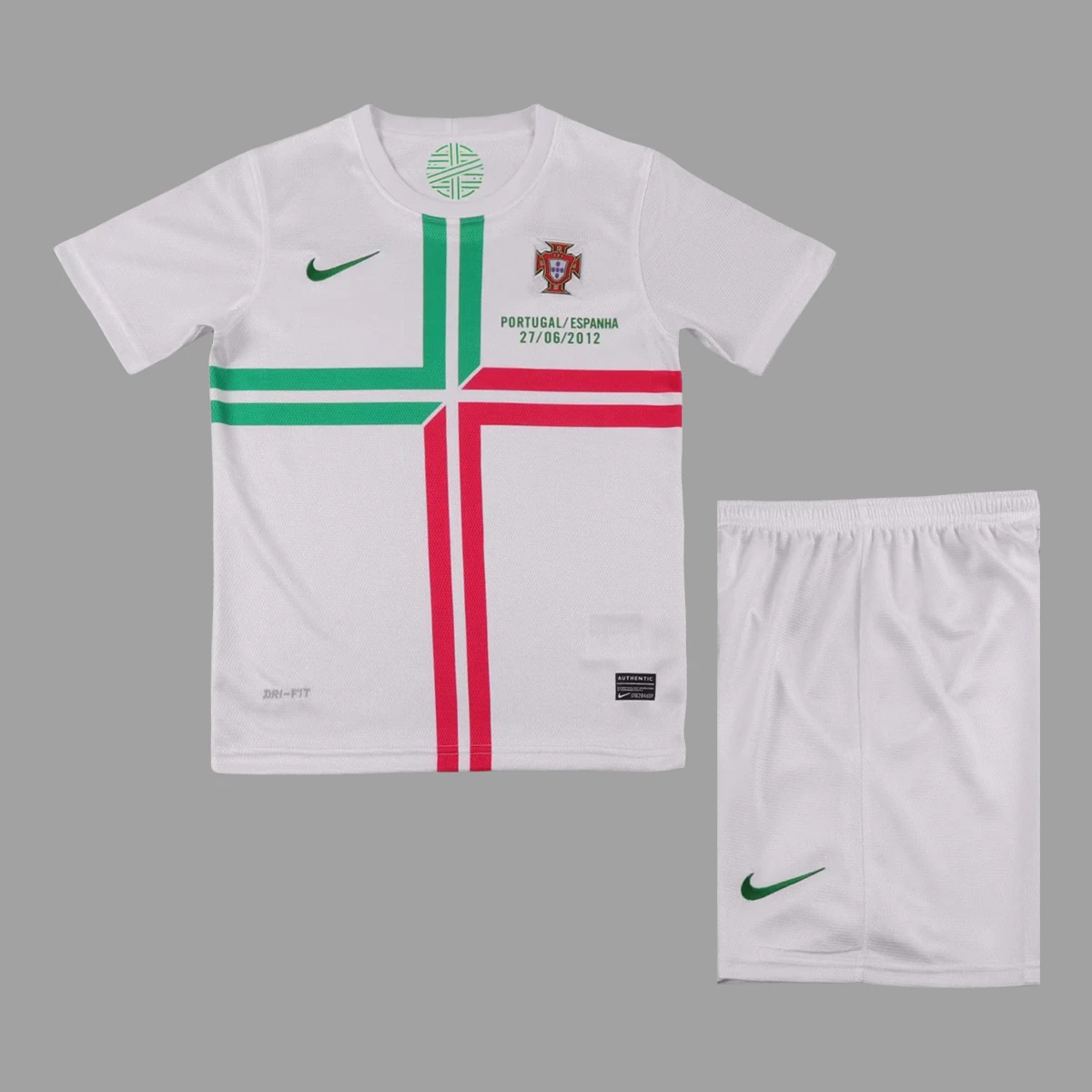 2012 Portugal Away Kids Retro Soccer Jersey Size 16-28