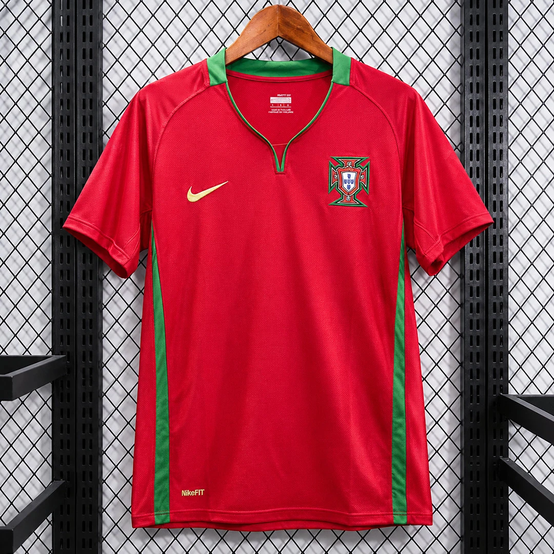 2008 Portugal Home Retro Soccer Jersey
