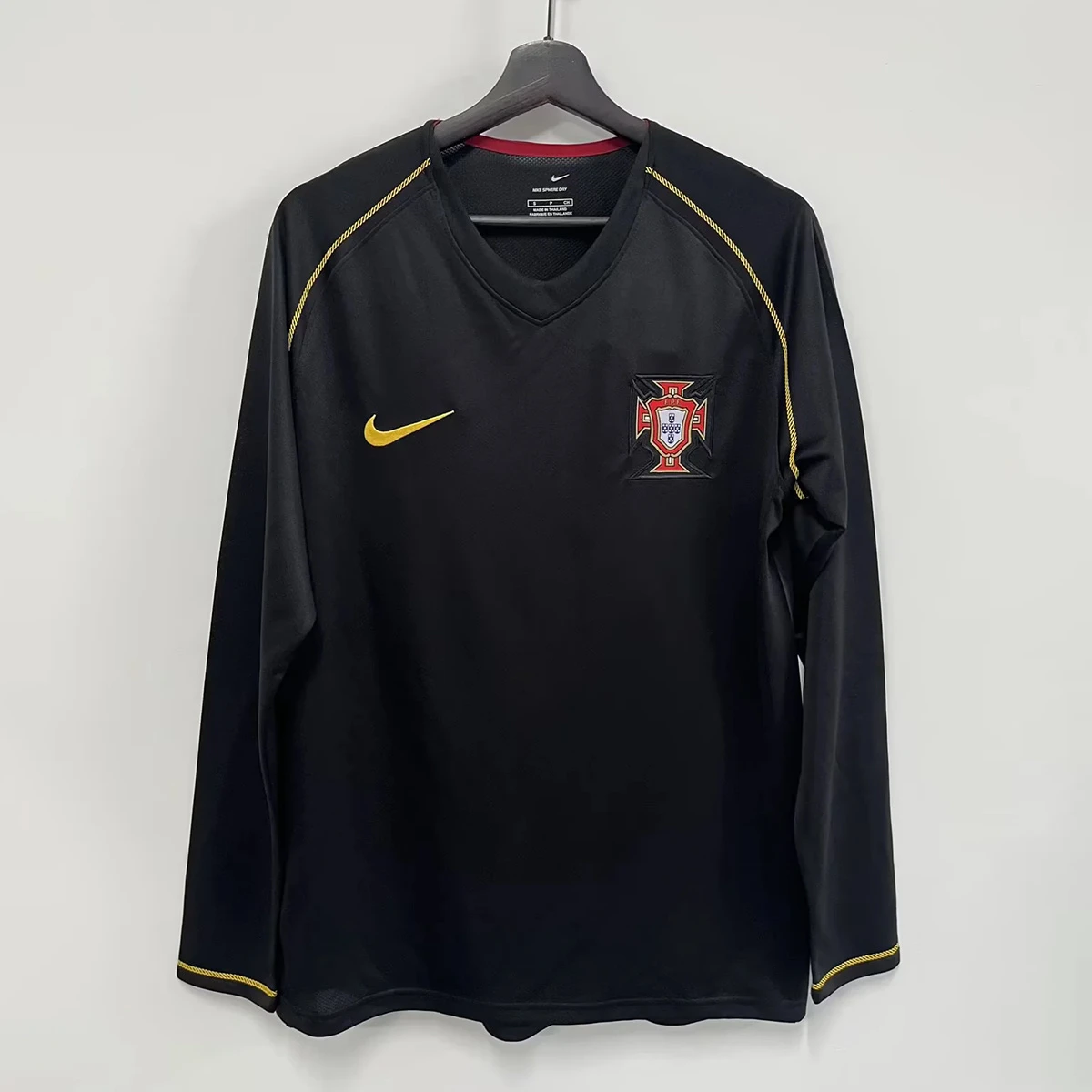 2006 Portugal Away Long Sleeve Retro Soccer Jersey