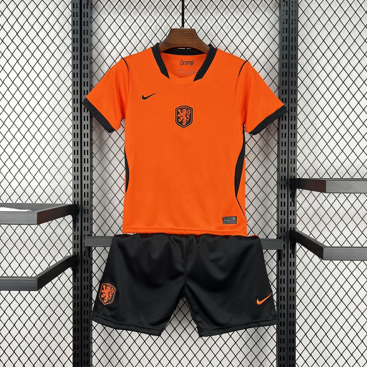 2026 Netherlands Home Kids Soccer Jersey Size 16-28