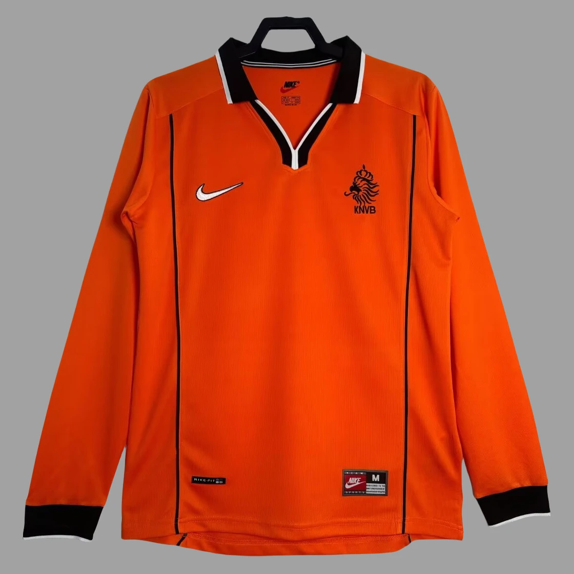 1998 Netherlands Home Long Sleeve Retro Soccer Jersey