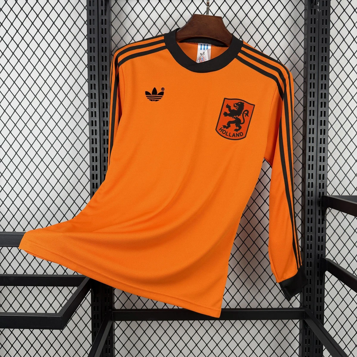 1980 Netherlands Home Long Sleeve Retro Soccer Jersey