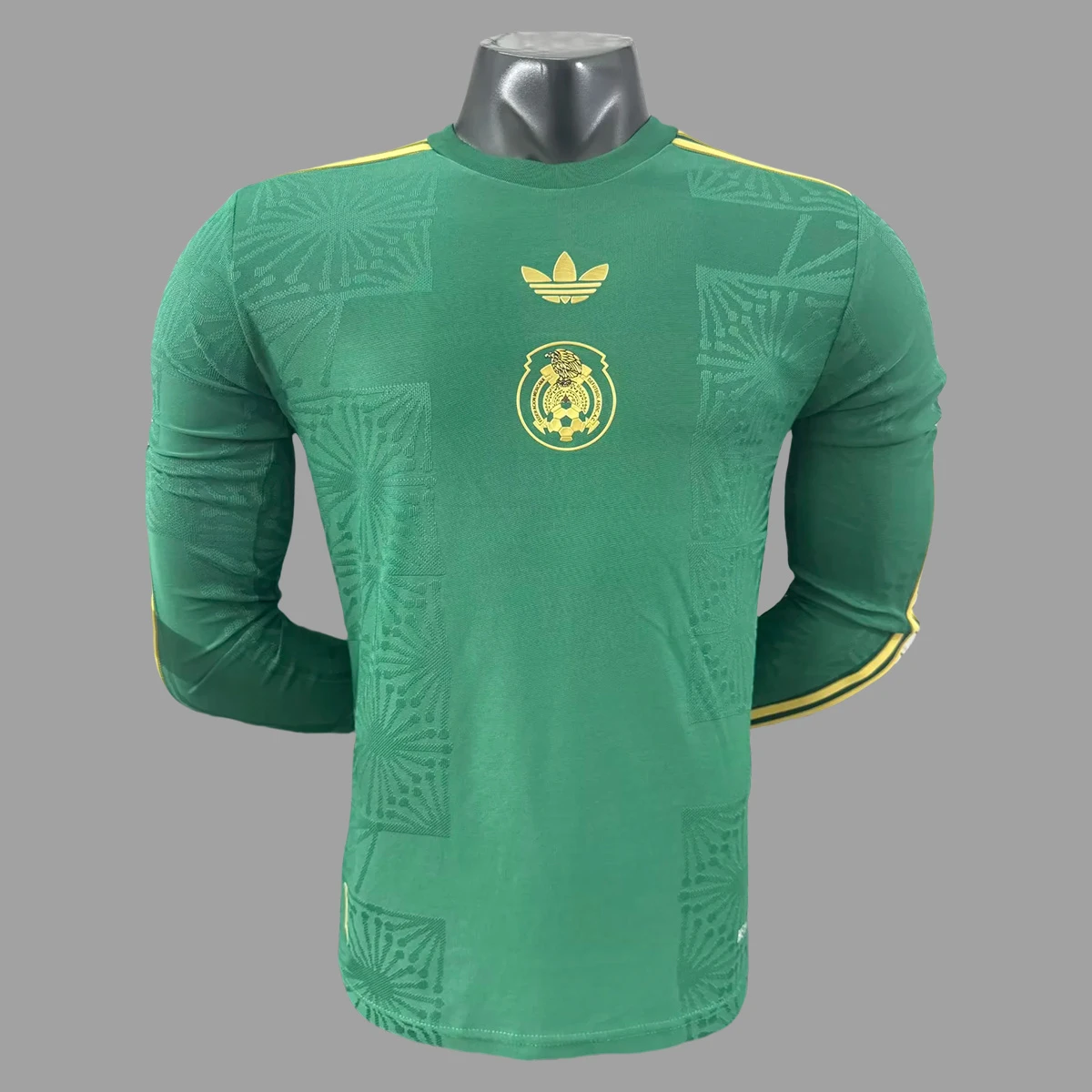 2025 Mexico Golden Cup Green Long Sleeve Player Version Soccer Jersey